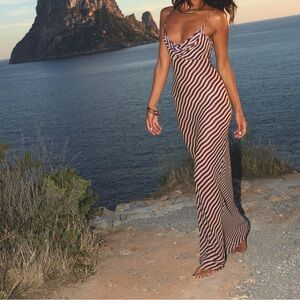 Rat & Boa Assisi Dress in Purple Stripe size medium